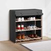 vidaXL Armoire &agrave; chaussures avec housse Gris 79x40x80 cm Tissu