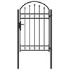 vidaXL Porte de Cl&ocirc;ture ASSEN 100 x 150 cm Acier enduit de poudre Gris