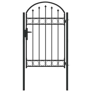 vidaXL Porte de Cl&ocirc;ture ASSEN 100 x 150 cm Acier enduit de poudre Gris