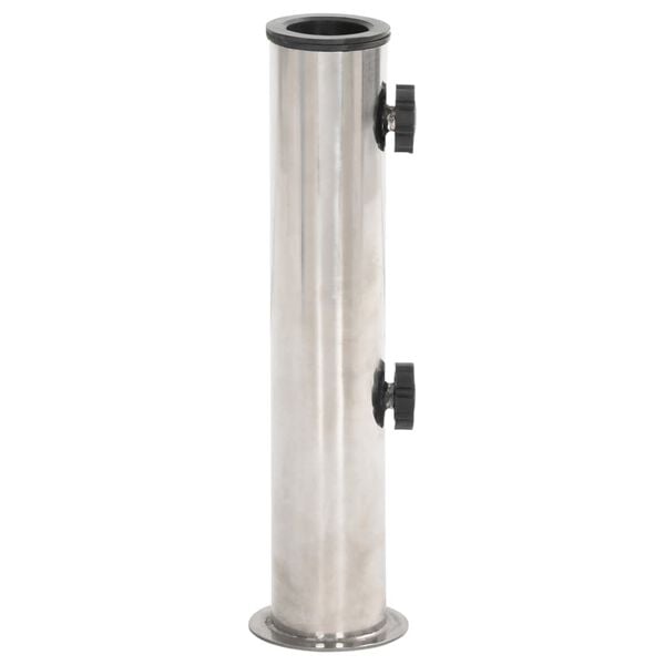 vidaXL Base de parasol pour m&acirc;t &Oslash;38/48 mm argent&eacute; inox
