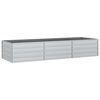 vidaXL Lit sur&eacute;lev&eacute; de jardin 240x80x45 cm Acier galvanis&eacute; Argent&eacute;