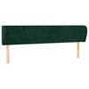 vidaXL T&ecirc;te de lit avec oreilles Vert fonc&eacute; 183x23x78/88 cm Velours