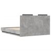 vidaXL Cadre de lit sans matelas gris b&eacute;ton 120x190 cm