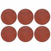 vidaXL Pierre de marchage 6 pcs Rouge &Oslash; 44 x 2 cm Caoutchouc