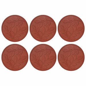 vidaXL Pierre de marchage 6 pcs Rouge &Oslash; 44 x 2 cm Caoutchouc