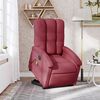 vidaXL Fauteuil inclinable de massage &eacute;lectrique Rouge bordeaux Tissu