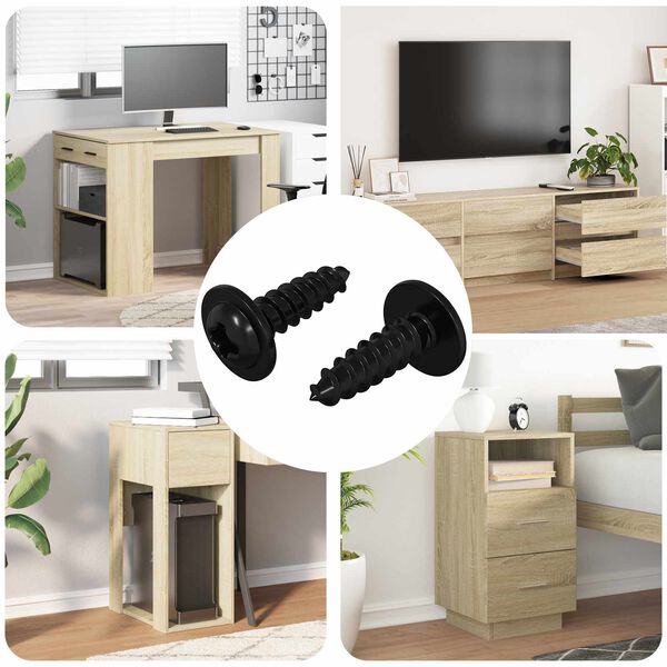 vidaXL Clou auto-perceur 2 pcs Noir 3,5 x 12 mm Fer