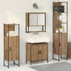 vidaXL Ensemble de mobilier de salle de bain avec &eacute;tag&egrave;re 4 pcs Marron