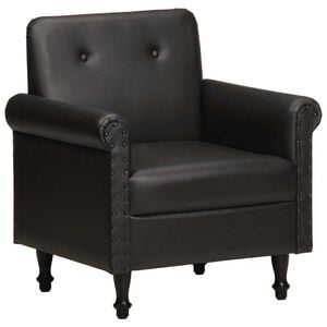 vidaXL Chaise cabriolet noir cuir v&eacute;ritable