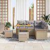 vidaXL Ensemble de canap&eacute; de jardin 8 pcs Beige et Gris clair
