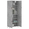 vidaXL Buffet haut Gris b&eacute;ton 69,5x34x180 cm Bois d'ing&eacute;nierie