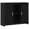 vidaXL Buffet Black Oak 98,5 x 33 x 80 cm Bois d'ing&eacute;nierie