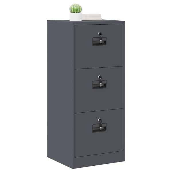 vidaXL Cabinet de Dossier avec tiroir Anthracite 45,5 x 42 x 106,5 cm