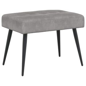 vidaXL Banc avec capitonnage bouton Gris clair 60 x 40 x 45 cm Velours