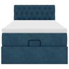 vidaXL Lit ottoman avec matelas et LED bleu fonc&eacute; 80x200cm velours