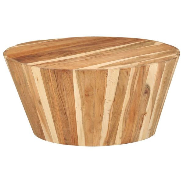 vidaXL Table basse &Oslash;65x31 cm Bois d'acacia solide