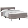 vidaXL Lit &agrave; ressorts avec coussin Taupe 200 x 140 cm tissu