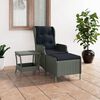 vidaXL Salon de jardin 2 pcs avec coussins r&eacute;sine tress&eacute;e gris clair