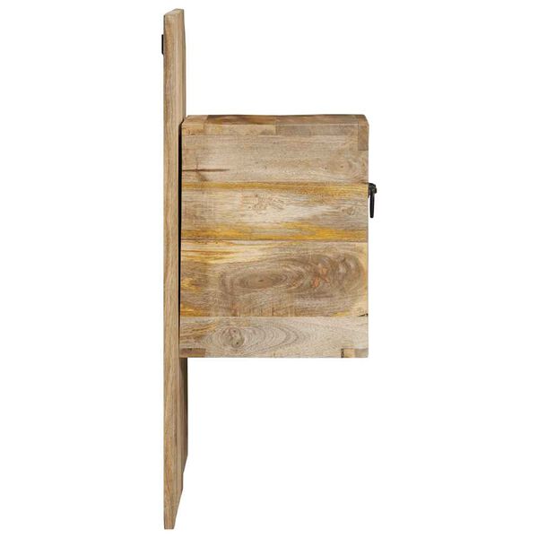 vidaXL Table de chevet 60x32x80 cm bois massif de manguier brut