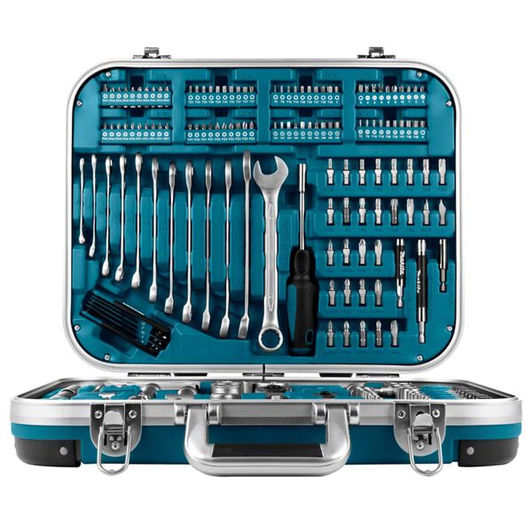Makita Ensemble d'outils de r&eacute;paration m&eacute;nag&egrave;re 227 pcs Argent&eacute;