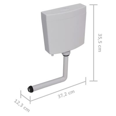 vidaXL Réservoir de toilette avec entrée d'eau inférieure 3/6 L Gris