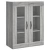 vidaXL Buffet haut Sonoma gris 69,5x34x180 cm Bois d'ing&eacute;nierie