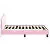 vidaXL Cadre de lit pour enfants avec tête de lit Rose 80 x 160 cm PU