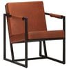 vidaXL Fauteuil marron cuir v&eacute;ritable