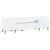 vidaXL Meuble TV LED Blanc brillant Bois d'ing&eacute;nierie