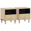 vidaXL Tables de chevet 2 pcs 40x33x46 cm Bois de manguier solide