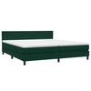 vidaXL Sommier &agrave; lattes de lit et matelas et LED vert fonc&eacute; 180x220cm velours
