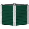 vidaXL Lit surélevé de jardin Acier galvanisé 129x129x77 cm Vert