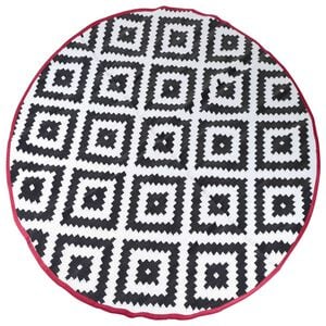Bo-Camp Tapis d'ext&eacute;rieur Chill mat Falconwood 2 m rond noir et blanc