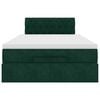 vidaXL Lit ottoman avec matelas vert fonc&eacute; 120x190 cm velours
