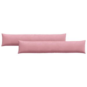 vidaXL Coussins de canap&eacute; 2 pcs Rose 200 x 40 cm