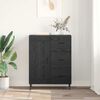 vidaXL Buffet Ch&ecirc;ne noir 69,5 x 34 x 90 cm Bois d'ing&eacute;nierie et fer