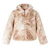 vidaXL Manteau pour enfants fausse fourrure cognac 92