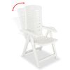 vidaXL Ensemble à manger de jardin 3 pcs Blanc Polypropylène