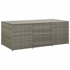 vidaXL Bo&icirc;te de rangement de jardin r&eacute;sine tress&eacute;e 180x90x70 cm gris