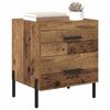 vidaXL Cabinet de chevet avec tiroir Bois ancien 40 x 35 x 47,5 cm