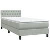 vidaXL Sommier &agrave; lattes de lit et matelas gris clair 100x220cm velours
