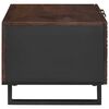 vidaXL Table basse Marron et Noir 80 x 50 x 40 cm Bois d'acacia massif