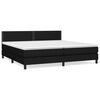 vidaXL Sommier &agrave; lattes de lit avec matelas Noir 200x200 cm Tissu
