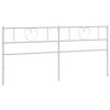 vidaXL T&ecirc;te de lit de remplacement m&eacute;tal blanc 193 cm