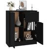 vidaXL Buffet noir 60x30x70 cm bois d'ing&eacute;nierie