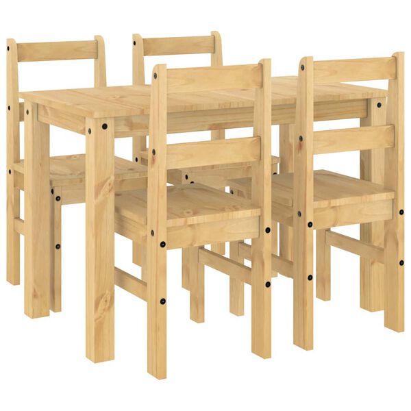 vidaXL Ensemble &agrave; manger Panama 5 pcs bois de pin massif