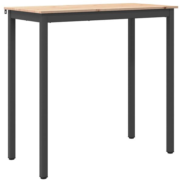vidaXL Table de bar Naturel 110 x 55 x 105 cm Bois de pin massif