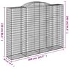 vidaXL Panier de gabions arqu&eacute; 300x50x220/240 cm Fer galvanis&eacute;