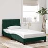 vidaXL Cadre de lit sans matelas Hanko vert fonc&eacute; 100x200 cm velours