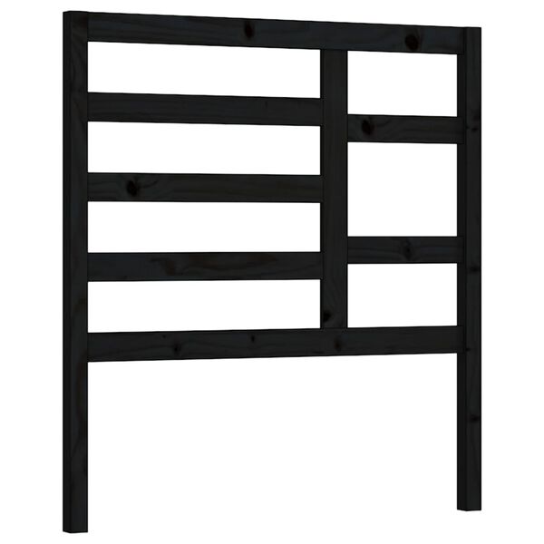 vidaXL Tête de lit Noir 96x4x104 cm Bois massif de pin